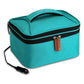 HOTLOGIC 12V Mini XP Portable 8.75" x 6.75" Food Warmer and Expandable Carrying Bag for Vehicle (Teal)