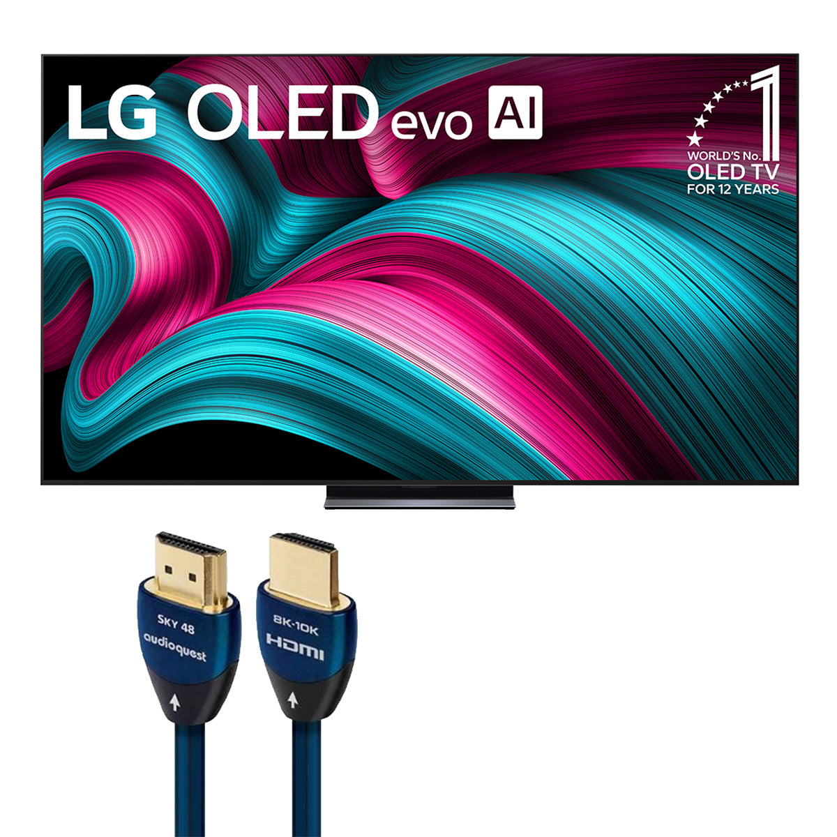 LG LG OLED83C5PUA 83 Inch 4K OLED evo C5 Smart TV with AudioQuest SKY 3m HDMI Cable