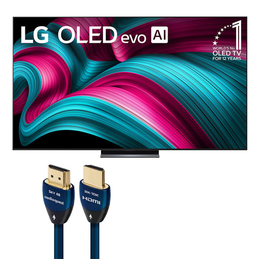 LG LG OLED83C5PUA 83 Inch 4K OLED evo C5 Smart TV with AudioQuest SKY 3m HDMI Cable