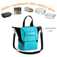HOTLOGIC 12V Mini XP Portable 8.75" x 6.75" Food Warmer and Expandable Carrying Bag for Vehicle (Teal)