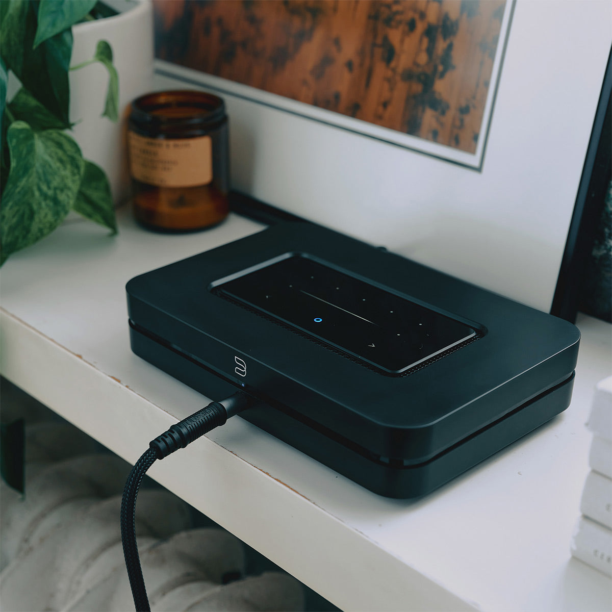Bluesound Node Wireless Music Streamer with RC1 Remote - Gen 4 (Black)
