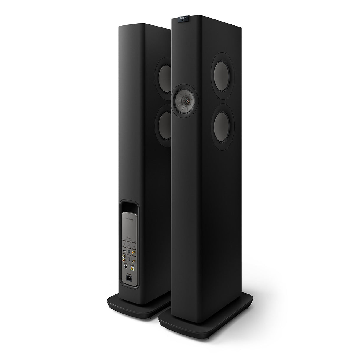 KEF LS60W Wireless Floorstanding Speakers - Pair (Carbon Black)