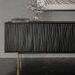 BDI Tanami 7109 4-Door Storage Credenza (Satin Black with Brass Base)