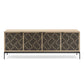 BDI Elements 8709 Weave Media Cabinet with Console Base (Washed Oak)