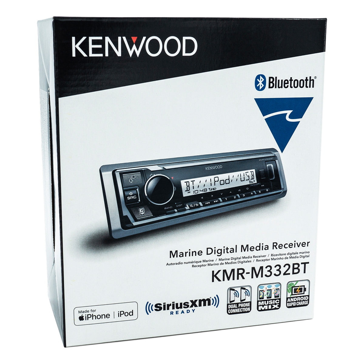 Kenwood KMR-M332BT Marine Digital Media Receiver with Bluetooth