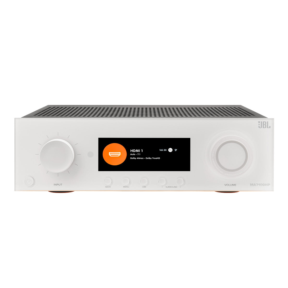 JBL Stage 5.1.2 Home Theater System with 12 in Sub and 125 Watts/Channel Receiver (White)