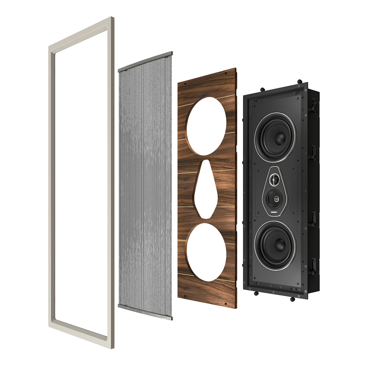 Sonus faber Horizontal L6 Premium Kit for PL-664 In-Wall Speaker - Each (Walnut)