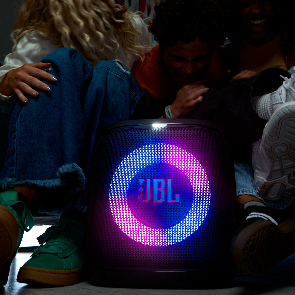 JBL PartyBox Encore Essential 2 Portable Party Speaker Bundle with 2 Wireless Microphones (Black)