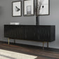 BDI Tanami 7109 4-Door Storage Credenza (Satin Black with Brass Base)