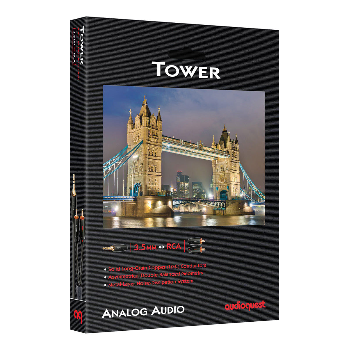 AudioQuest Tower 3.5mm Mini to RCA Audio Cable (16.4 ft.)