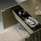 BDI Mesa 7639 4-Door Credenza (Moss with Brass Base)