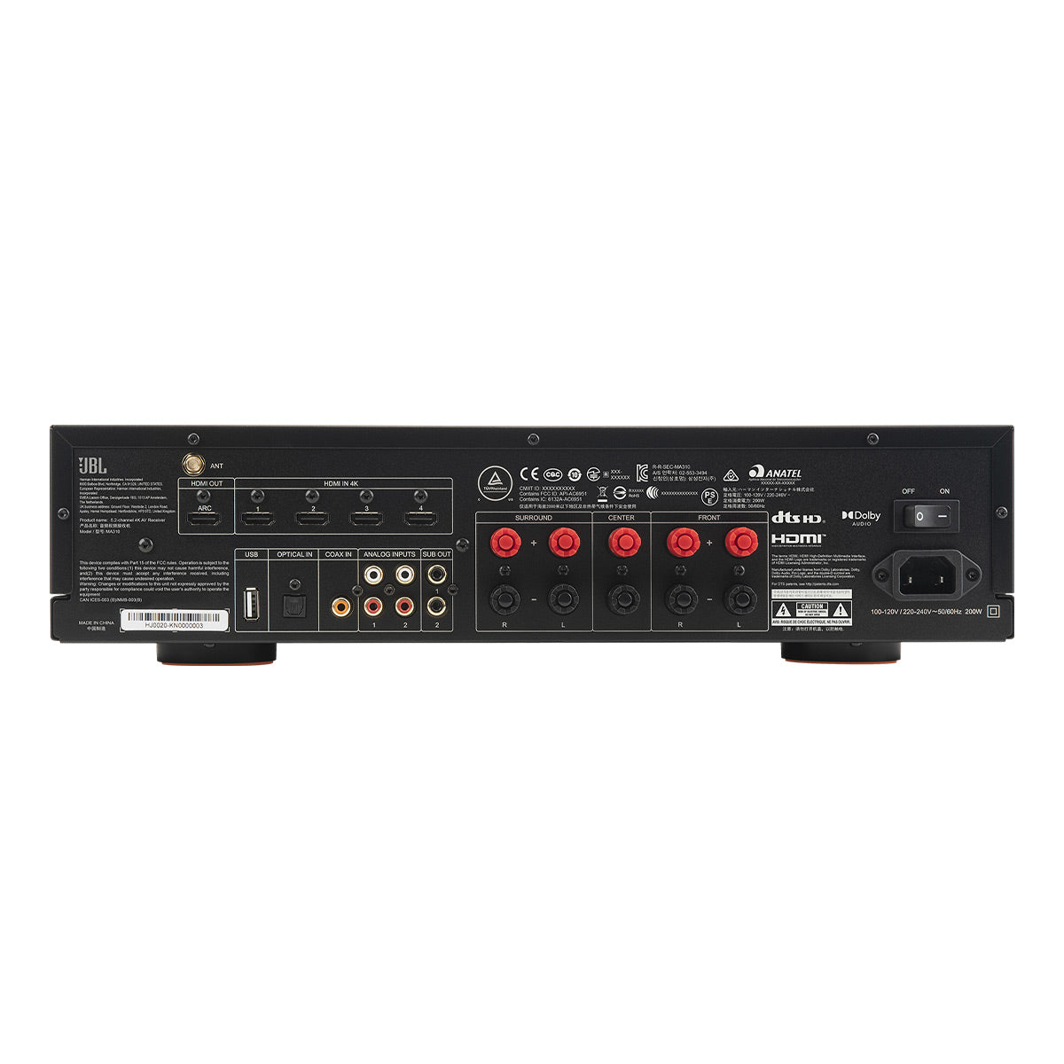 JBL Stage 2.1 Home Theater System with 10 in Sub and 60 Watts/Channel Receiver (Black)
