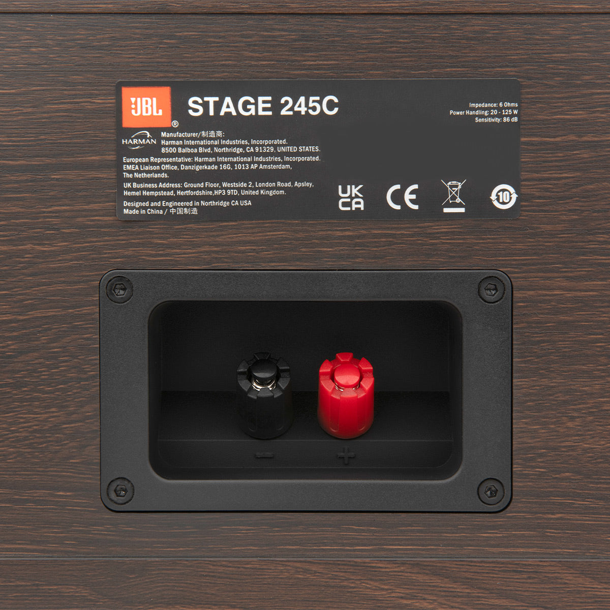 JBL Stage 245C Quad 4.5" Center Channel Speaker (Black)
