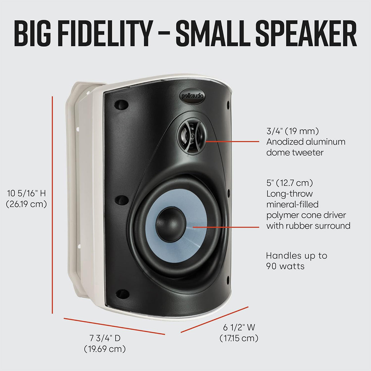 Polk Audio Atrium5 All Weather Outdoor Loudspeakers - 4 Pack (White)