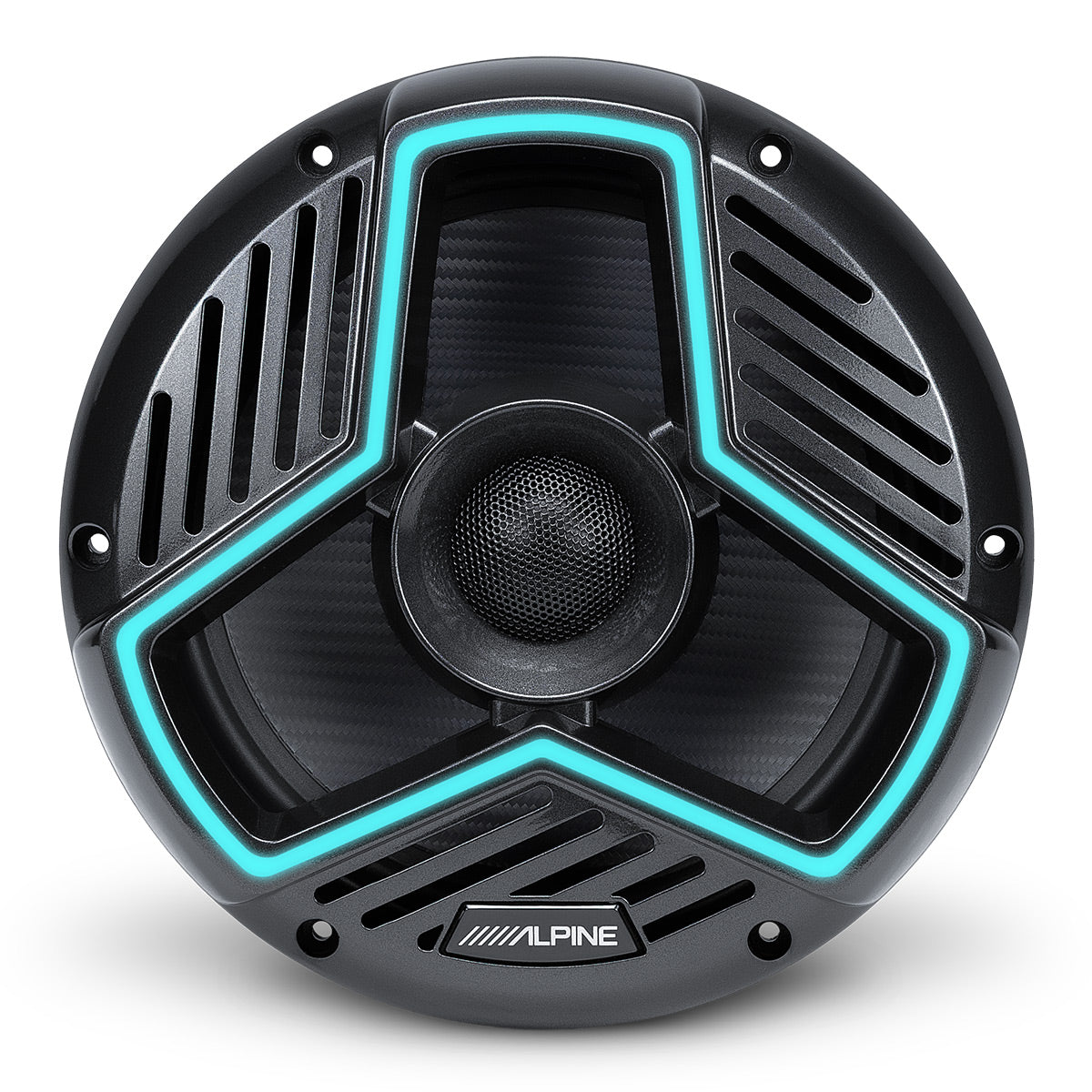 Alpine MRN-S88-LB Marine 8.8" Coaxial Speakers with RGB Lighting - Pair (Black)