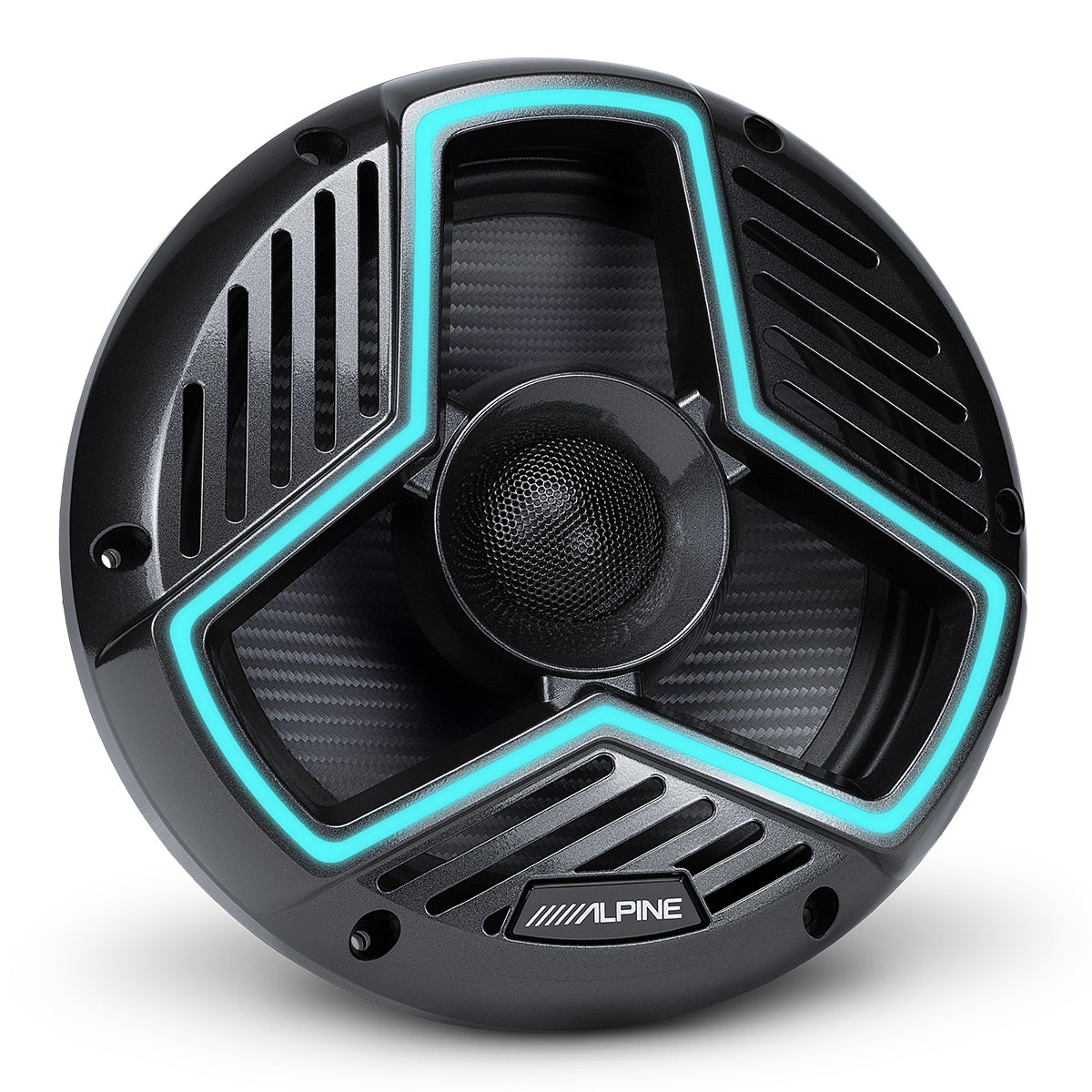 Alpine MRN-S88-LB Marine 8.8" Coaxial Speakers with RGB Lighting - Pair (Black)
