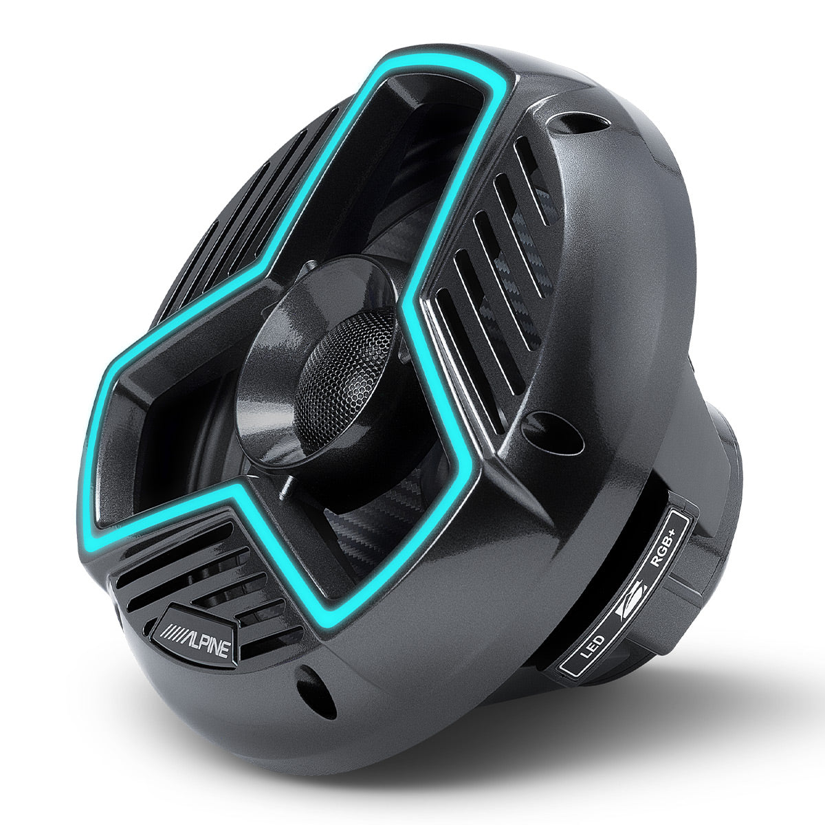 Alpine MRN-S88-LB Marine 8.8" Coaxial Speakers with RGB Lighting - Pair (Black)