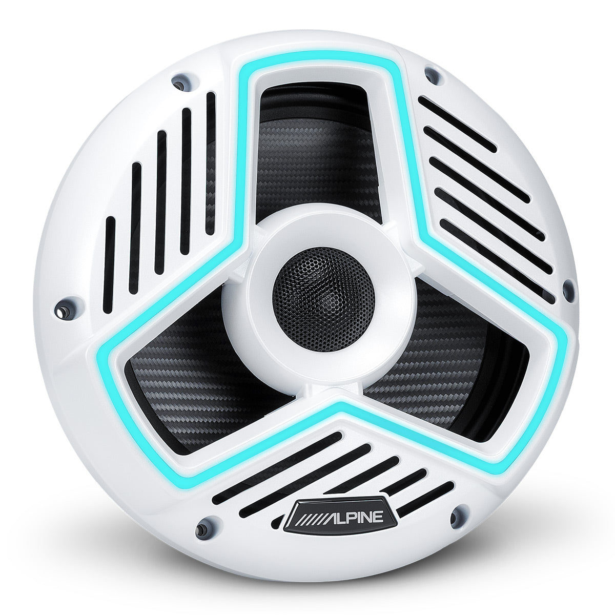 Alpine MRN-S88-LW Marine 8.8" Coaxial Speakers with RGB Lighting - Pair (White)