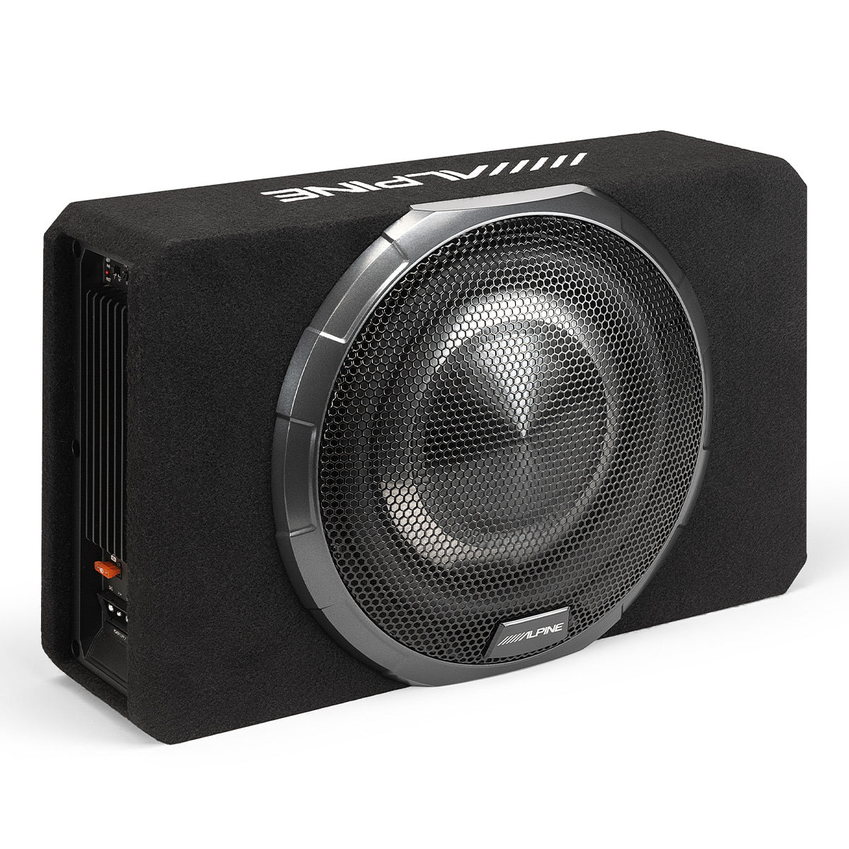 Alpine PWV-SB10 10" Powered Shallow Subwoofer with DSP