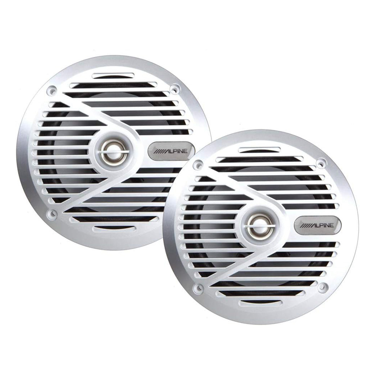 Coppia Alpine SPS-M601 Altoparlanti Marini 6.5 Silver 110W per Barca Coppia Alpine SPS-M601 Altoparlanti Marini 6.5 Silver 110W per Barca