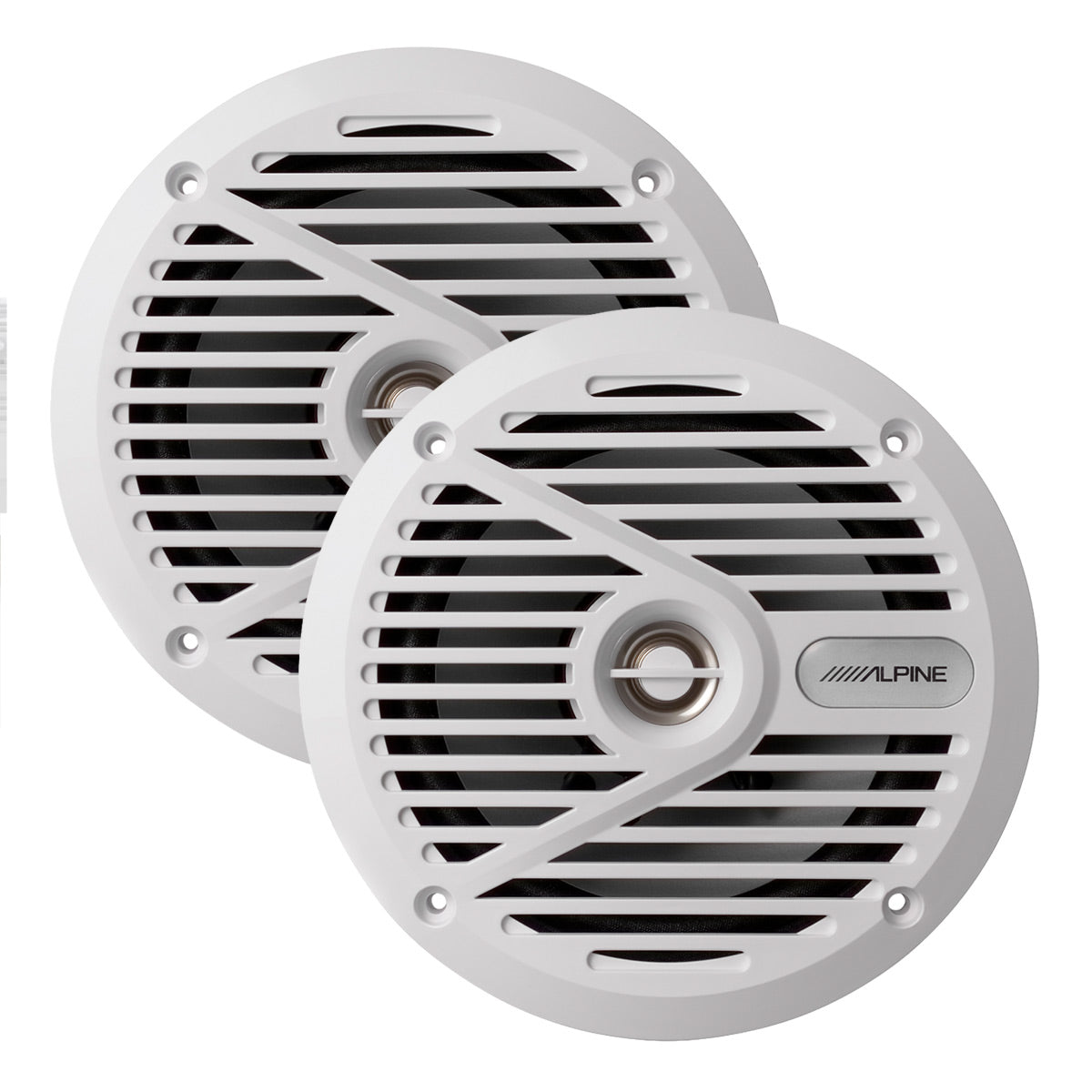 Alpine SPS-M601W 6.5" Coaxial 2-Way Marine Speakers - Pair (White)