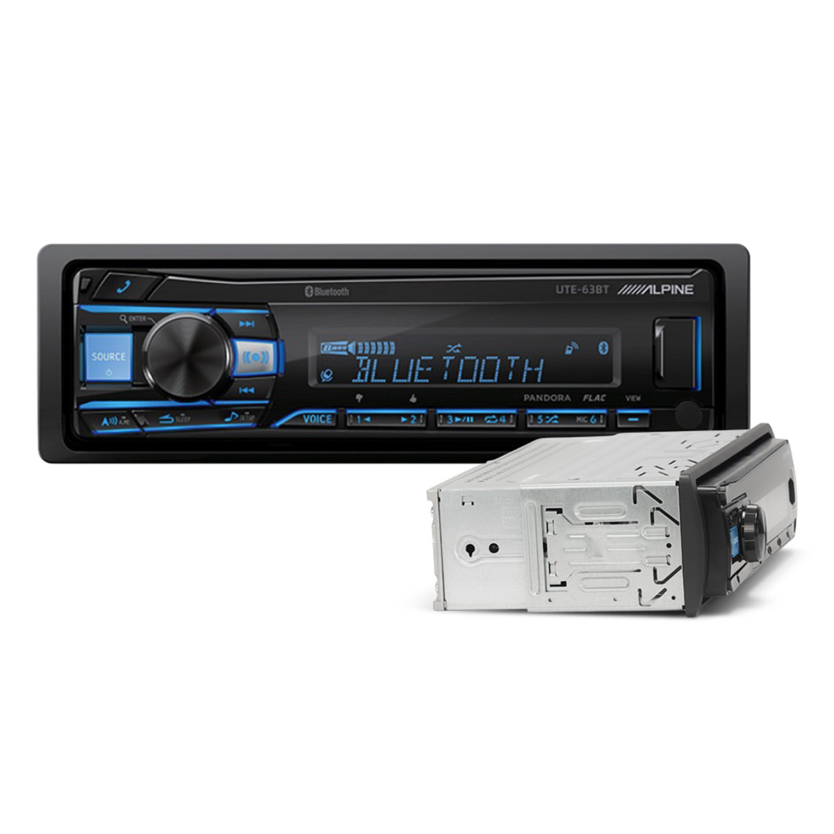 Alpine UTE-63BT Single DIN Bluetooth Radio