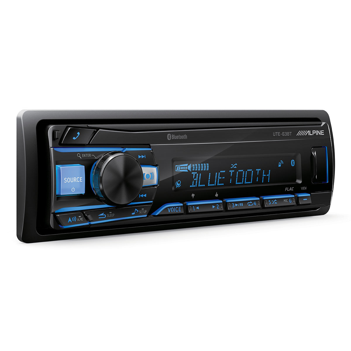 Alpine UTE-63BT Single DIN Bluetooth Radio