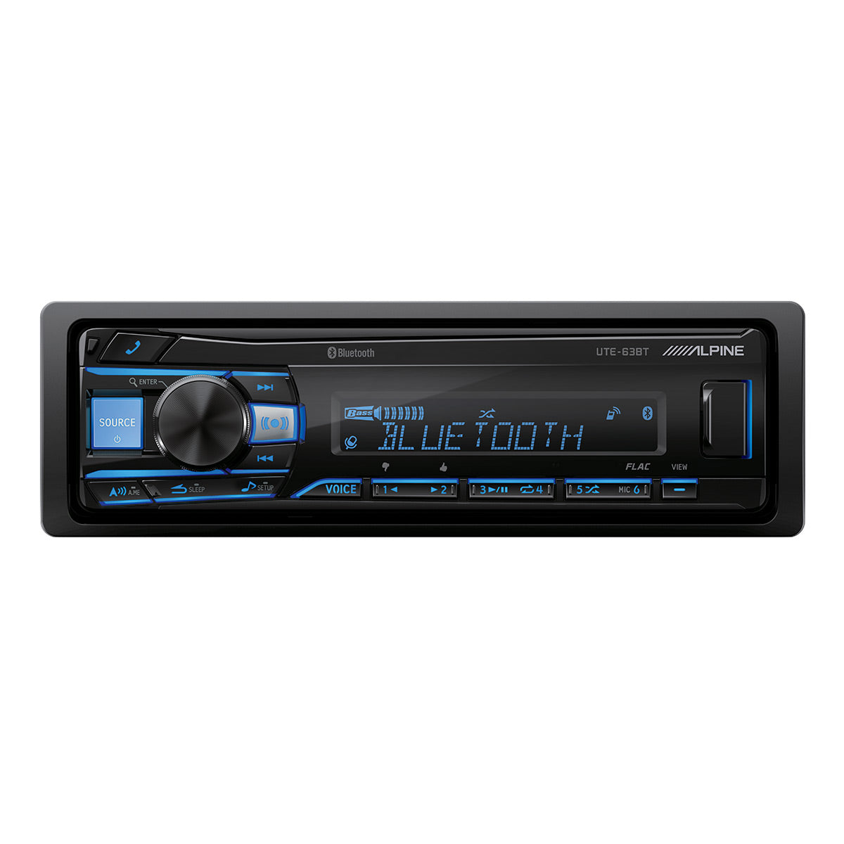 Alpine UTE-63BT Single DIN Bluetooth Radio