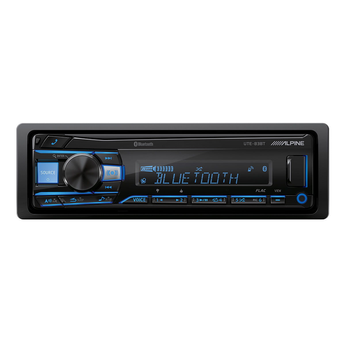 Alpine UTE-83BT Single DIN Advanced Bluetooth Radio