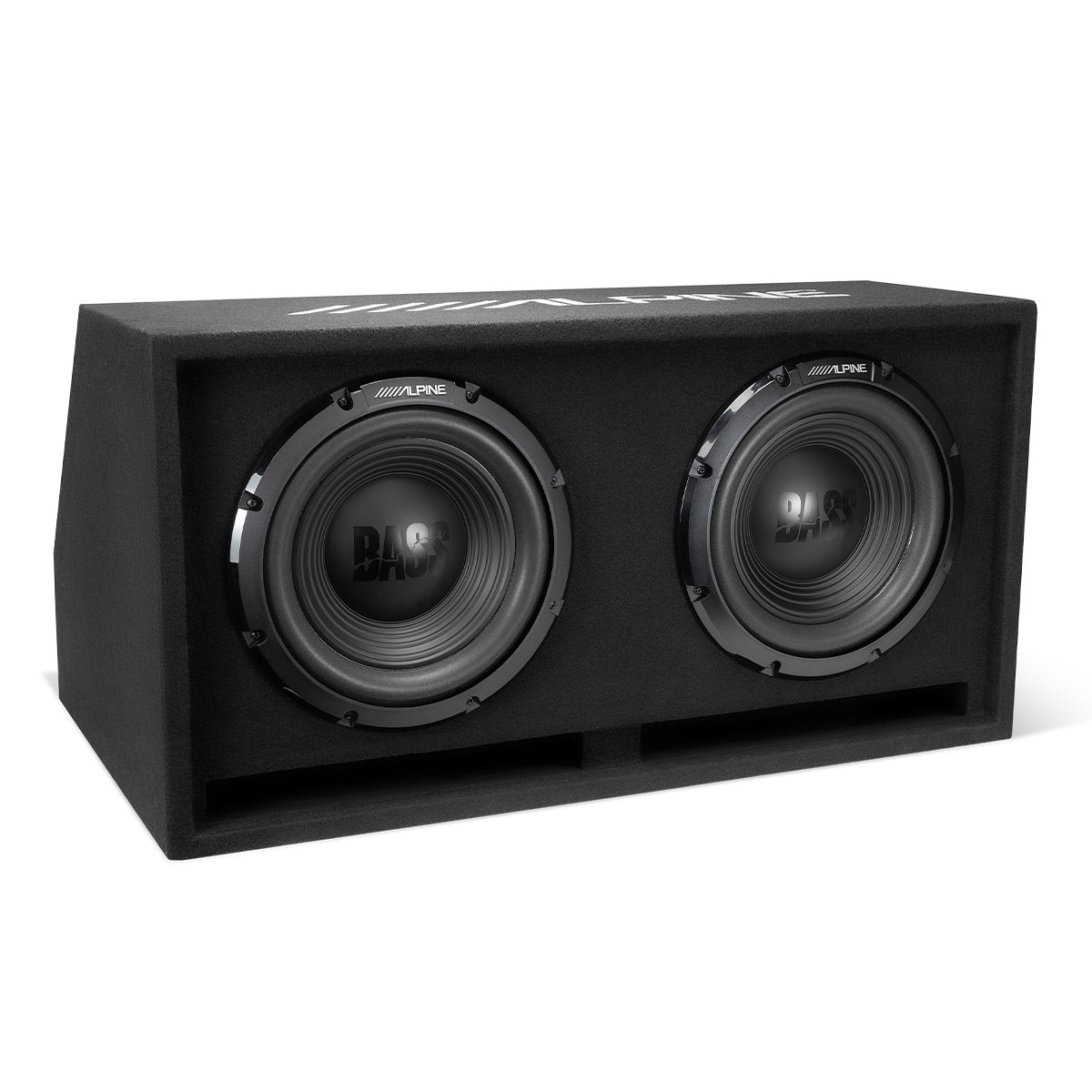 Alpine W-DB12V 12" Wedg-E Dual Vented Preloaded Wedge Subwoofer Enclosure