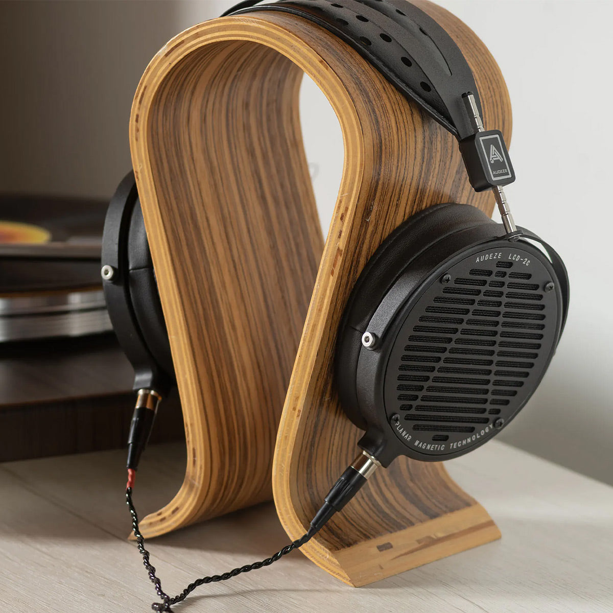 Audeze LCD-2 Classic Over Ear Headphones with Carrying Case (Black, Leather-Free)
