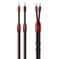 AudioQuest Brave Heart Silver Male Banana to Male Banana Full-Range ZERO-Tech Speaker Cable - Pair (8 ft.)