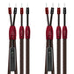 AudioQuest Brave Heart Silver Male Banana to Male Banana Full-Range ZERO-Tech Speaker Cable - Pair (10 ft.)