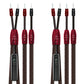 AudioQuest Brave Heart Silver Male Banana to Male Banana Full-Range ZERO-Tech Speaker Cable - Pair (8 ft.)