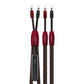 AudioQuest Brave Heart Silver Male Multi-Spade to Male Multi-Spade Full-Range ZERO-Tech Speaker Cable - Pair (15 ft.)