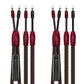 AudioQuest Brave Heart Silver Male Multi-Spade to Male Multi-Spade Full-Range ZERO-Tech Speaker Cable - Pair (15 ft.)