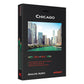 Black retail box with Chicago skyline image and green RCA connectors