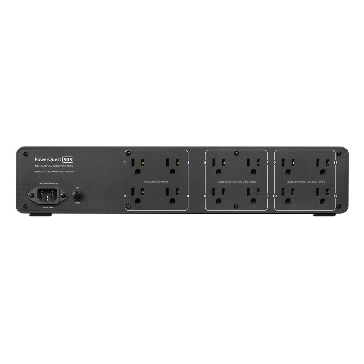 AudioQuest PowerQuest 505 Surge Protector and Power Conditioner with 12 Outlets