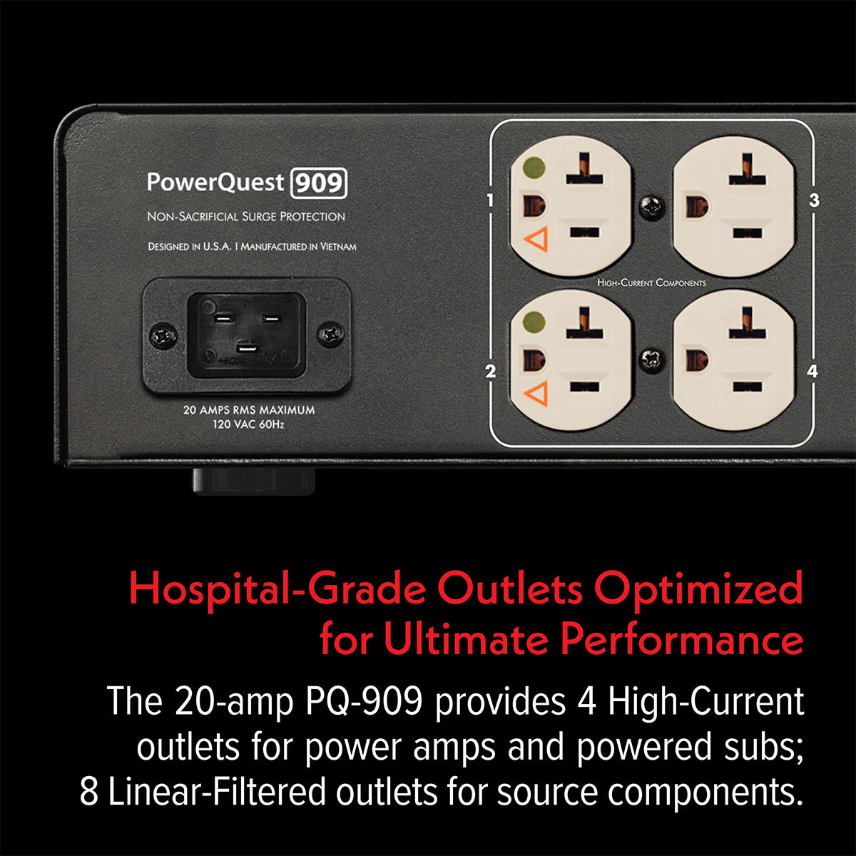 AudioQuest PowerQuest 909 20-Amp Power Conditioner with Non-Sacrificial Surge Protection