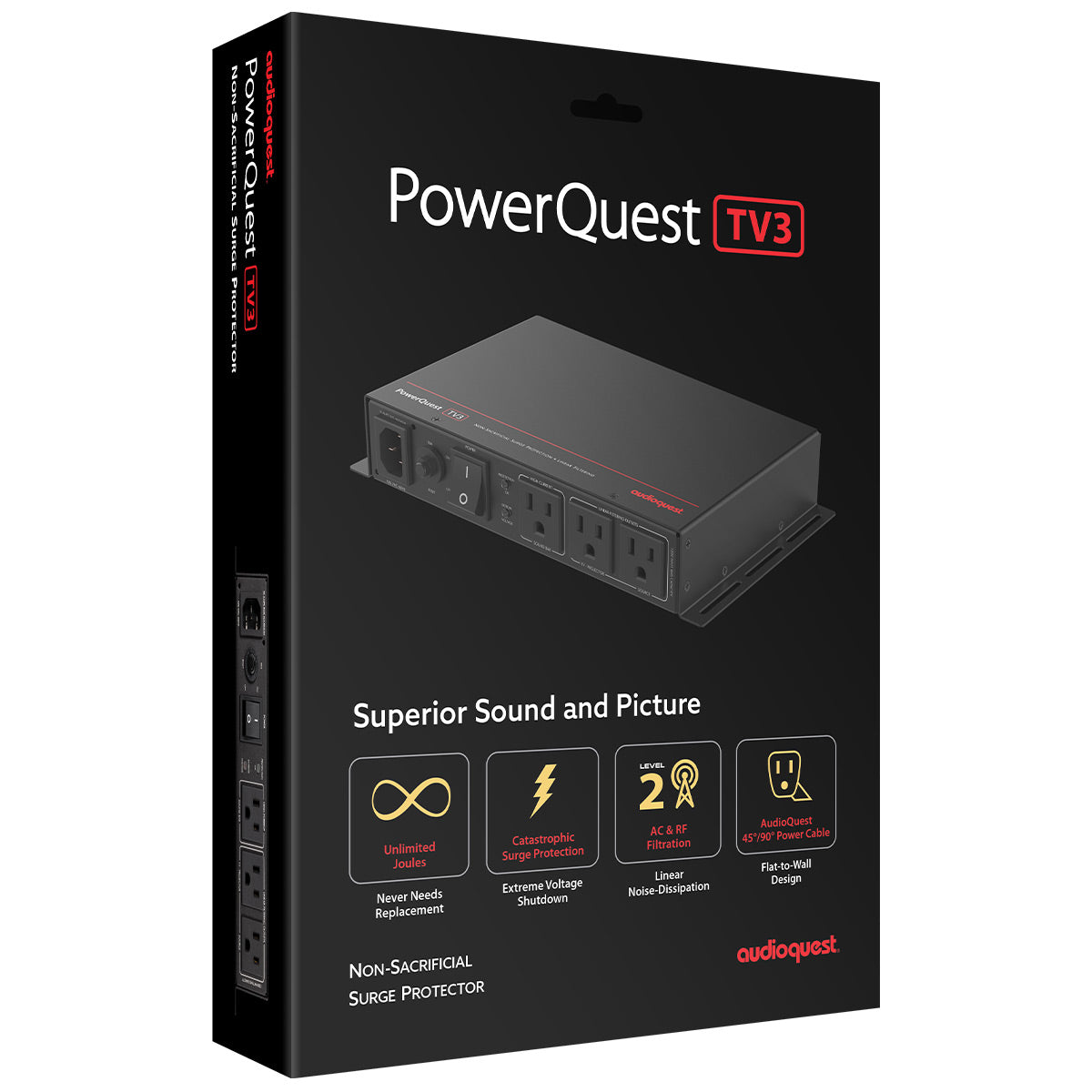 AudioQuest PowerQuest TV3 3-Outlet Non-Sacrificial Surge Protector