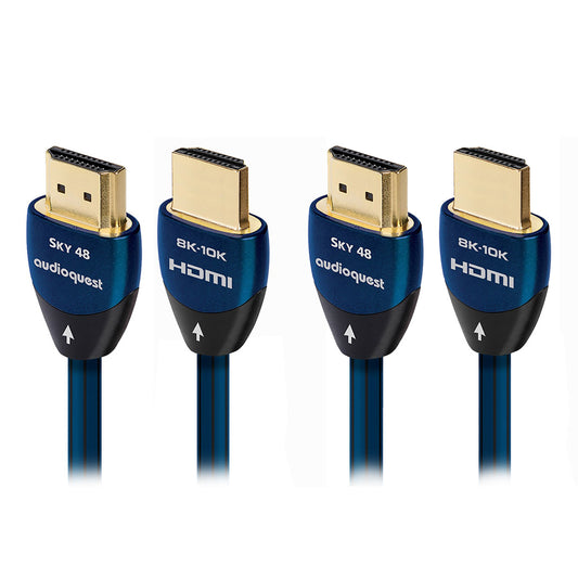 AudioQuest SKY 48 Gbps 8K 10K Ultra High Speed HDMI Cable - Pair (0.75 meters)