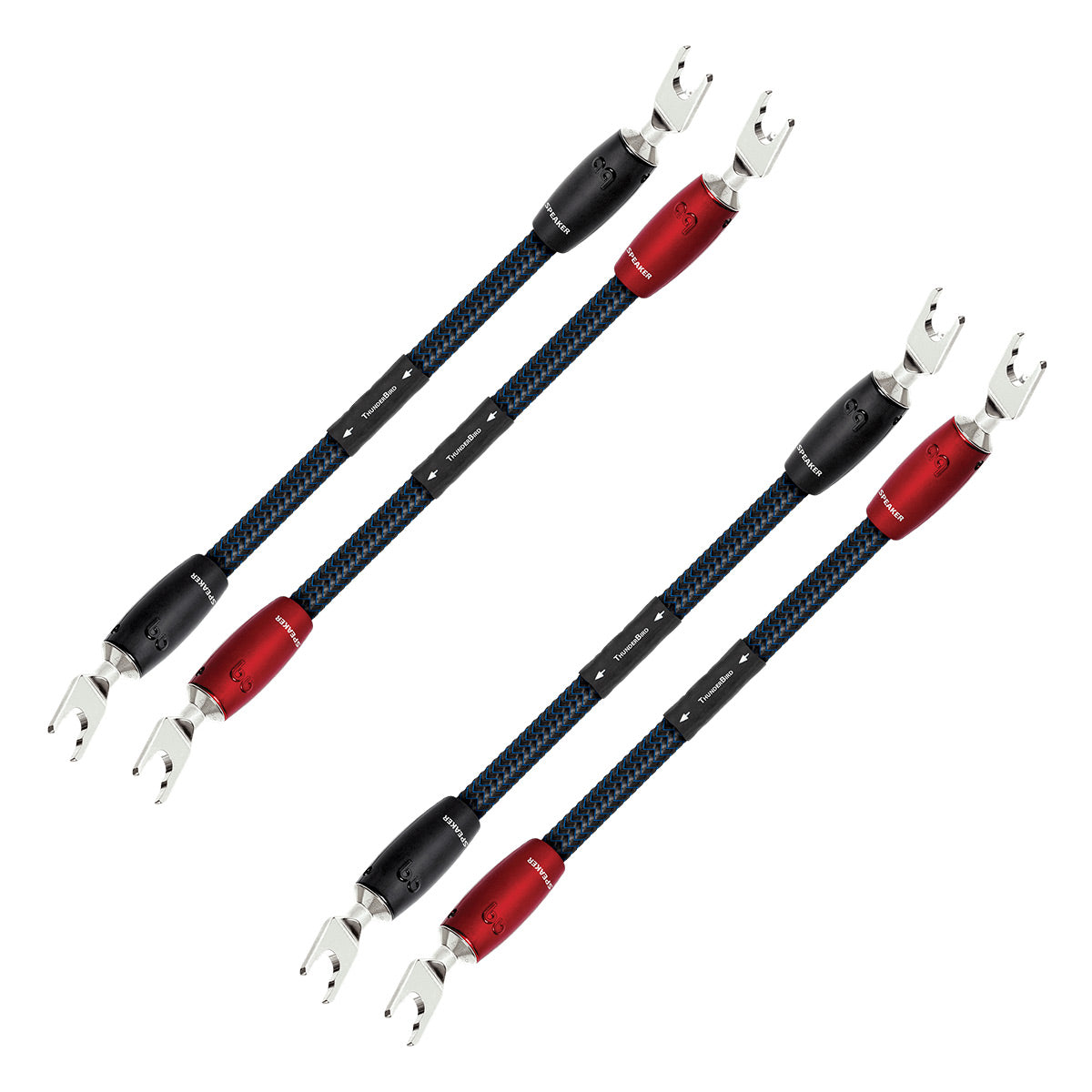 AudioQuest ThunderBird BiWire Spade to Spade Jumpers - Set of 4