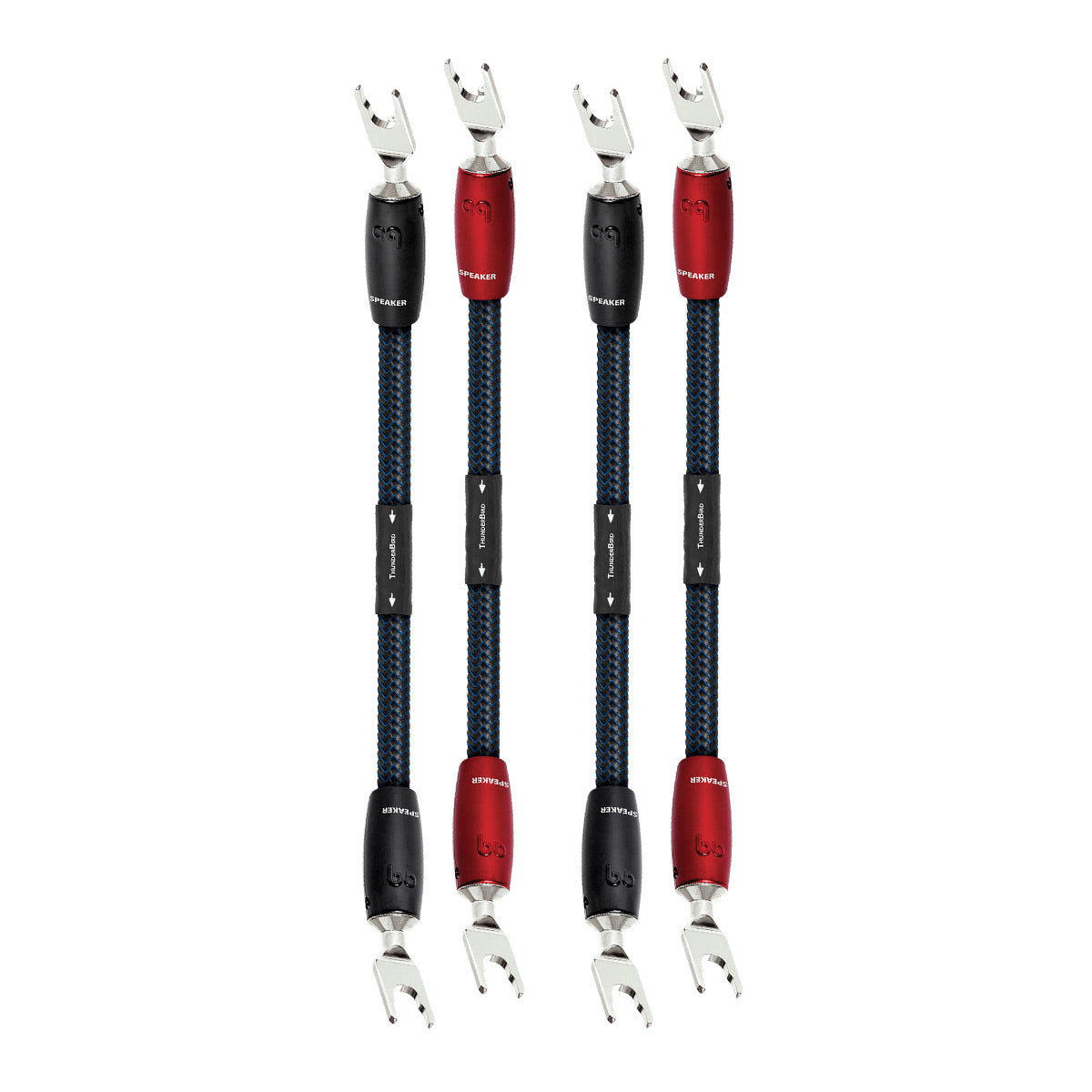 AudioQuest ThunderBird BiWire Spade to Spade Jumpers - Set of 4