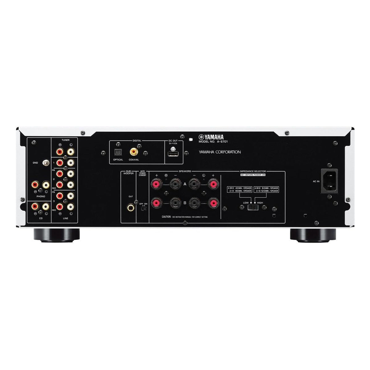 Yamaha A-S701 Amplifier Bundle with AudioQuest Jack Russell Cable (Black)