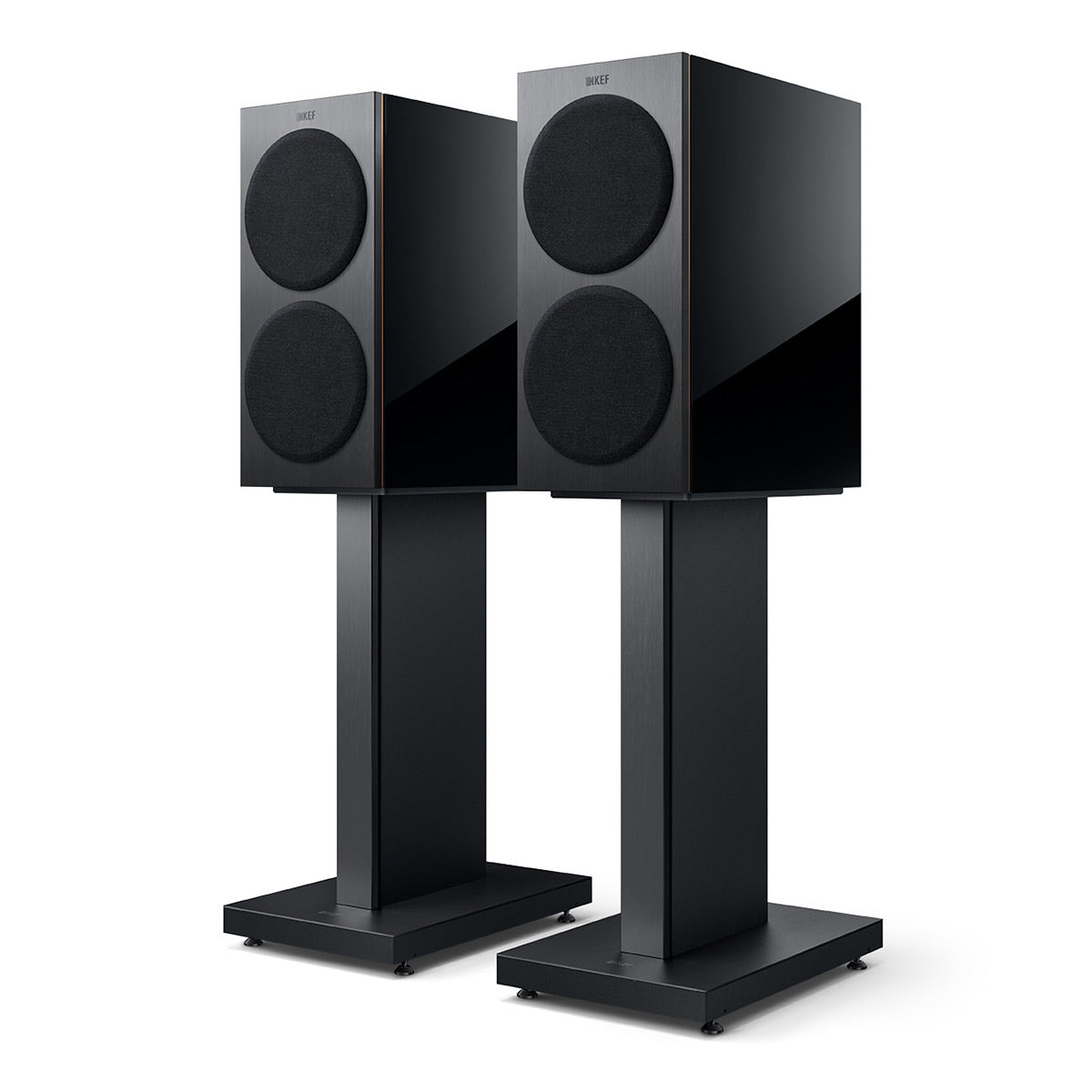 KEF Reference 1 Meta Bookshelf Speaker - Pair (High-Gloss Black/Copper)