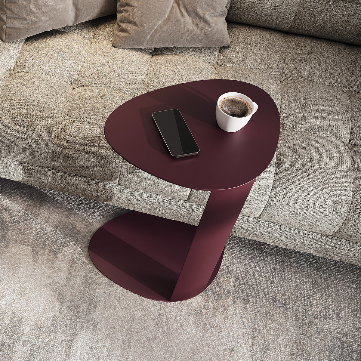 BDI Bink 1025 Mobile Media Table (Merlot)