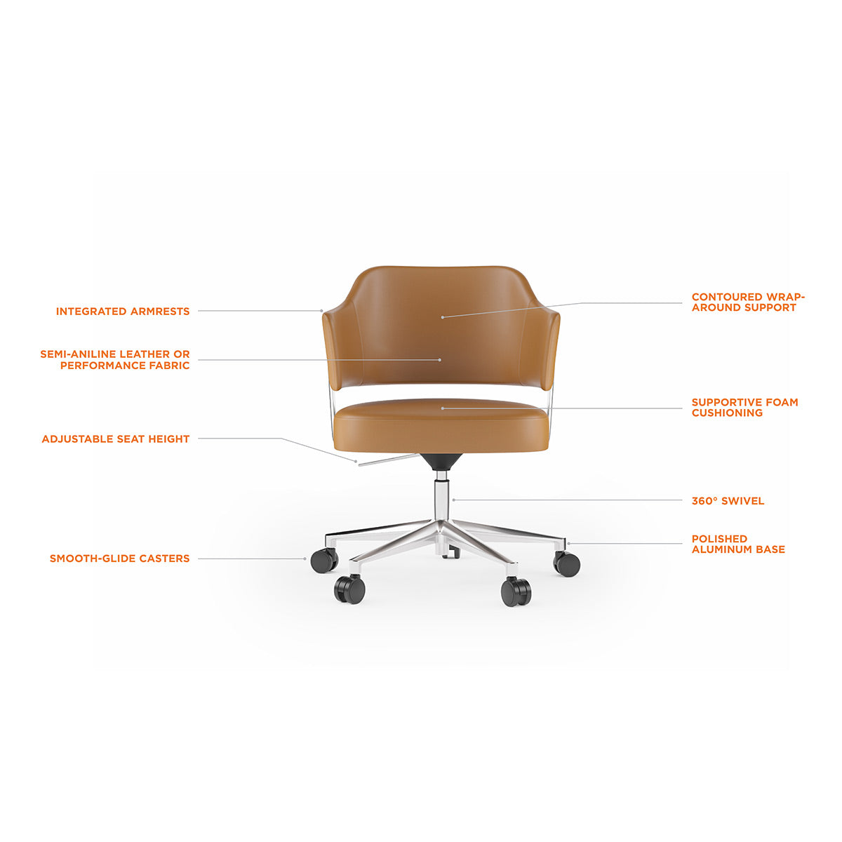 BDI Circa 3581 Office Chair (Saddle)
