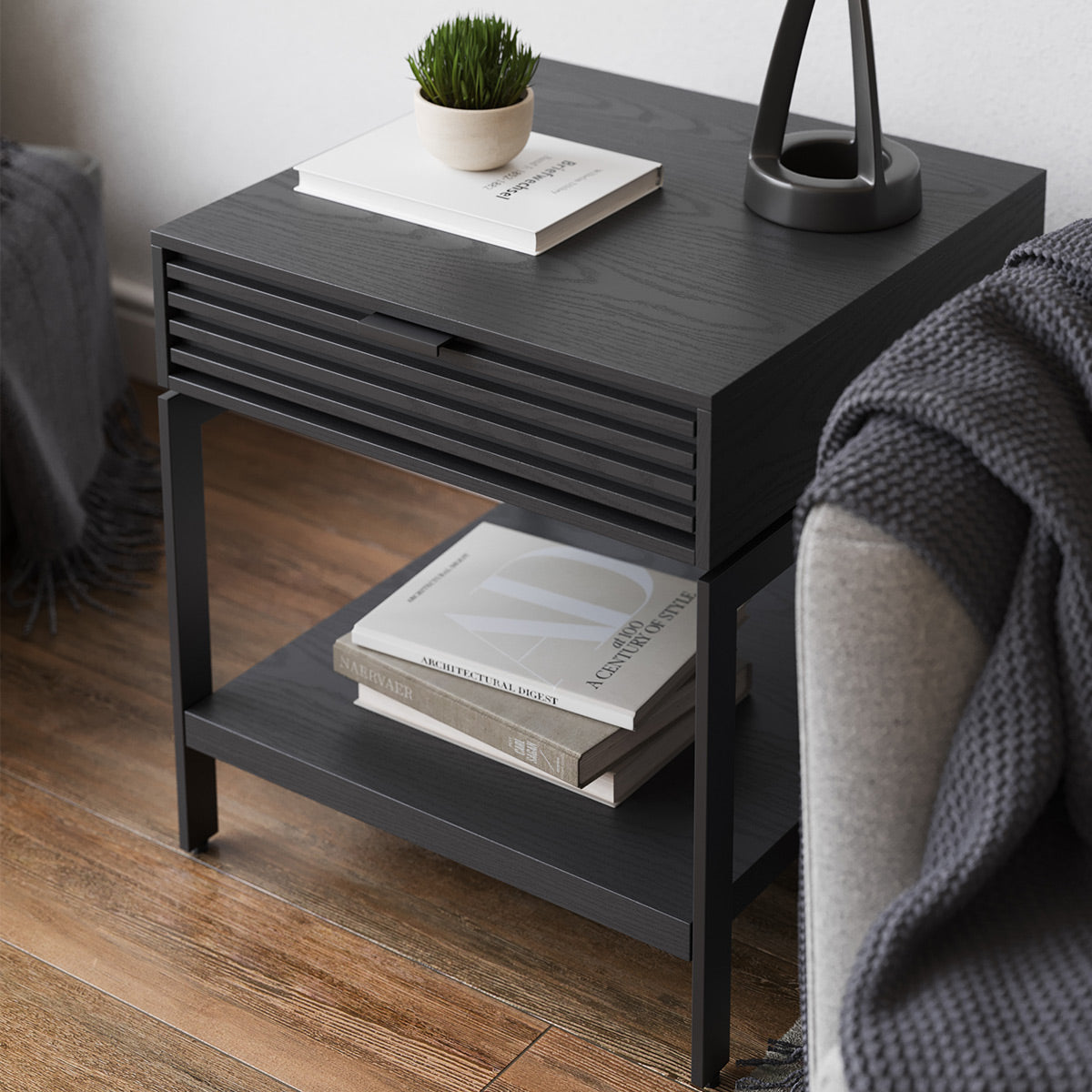 BDI Cora 1176 End Table (Ebonized Ash)