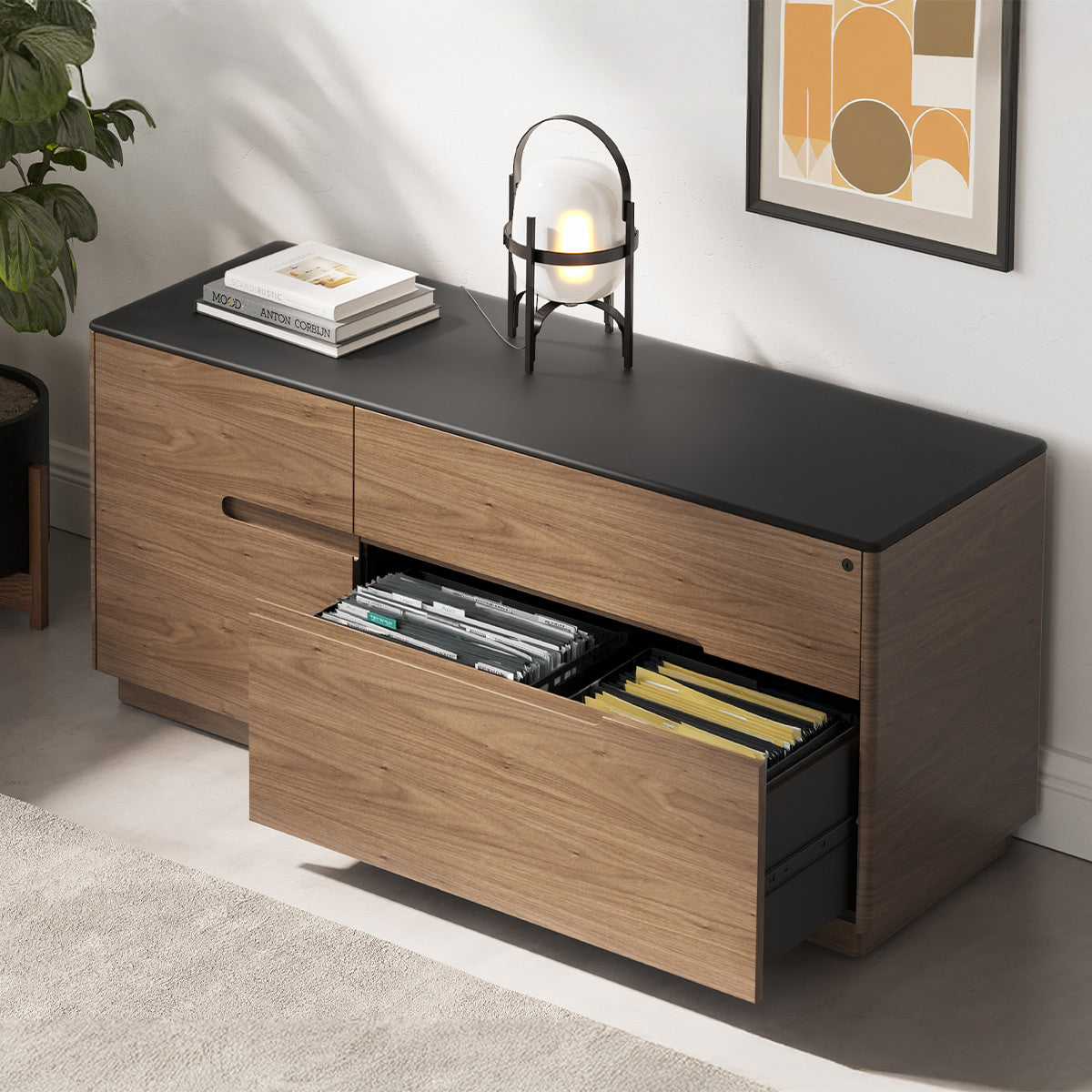 BDI Luma 6720 Multifunction Cabinet (Walnut/Black)
