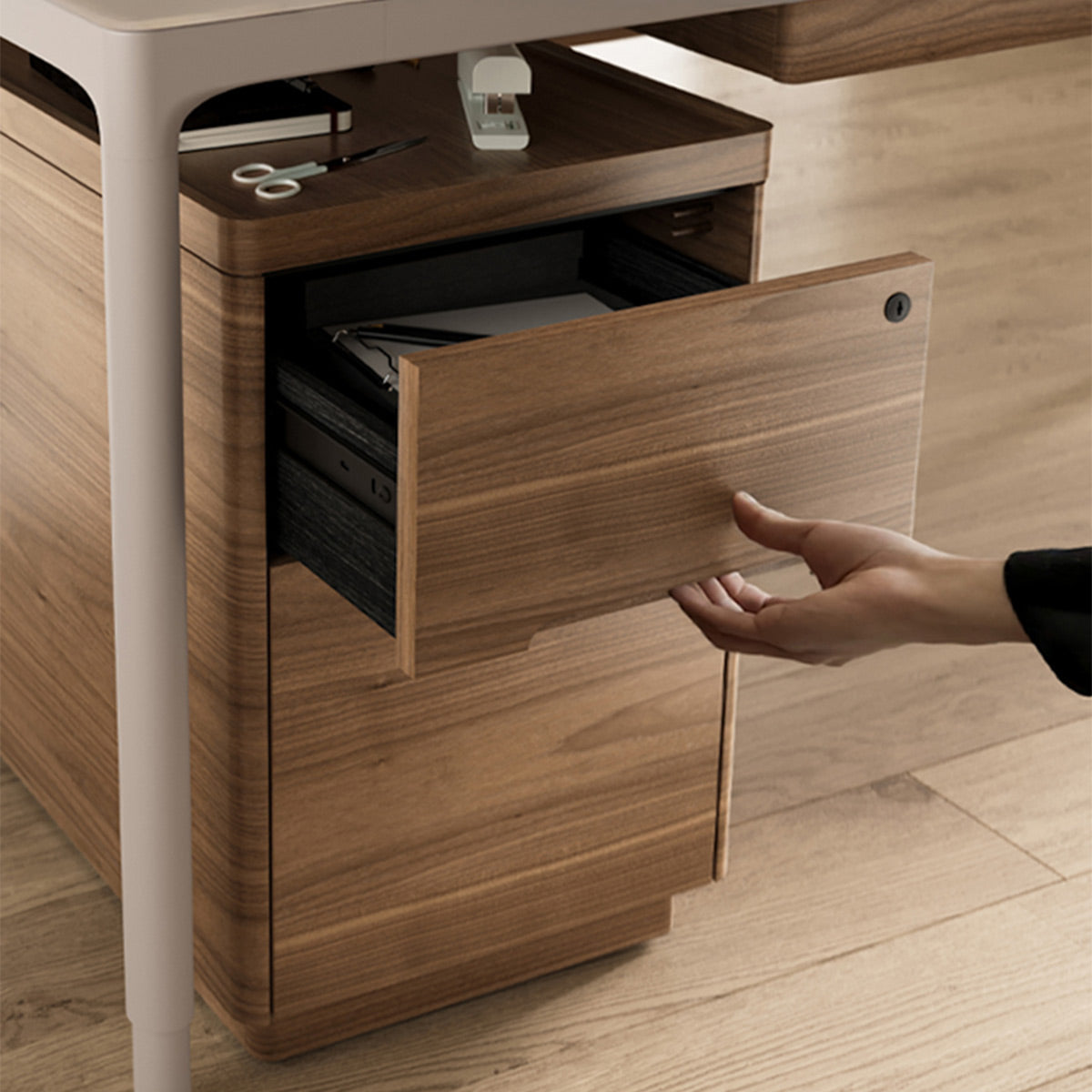BDI Luma 6727 File Pedestal (Natural Walnut)